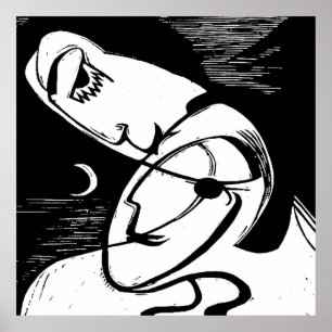 Póster El beso por la luna y el océano