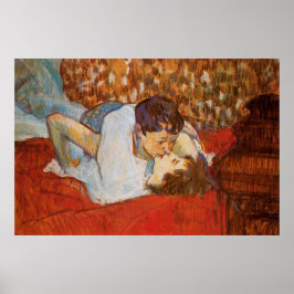 Póster El beso - Poster de Henri de Toulouse-Lautrec