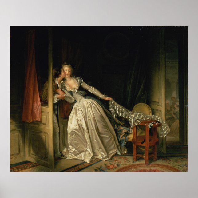 Póster El beso robado de Jean-Honore Fragonard (Frente)