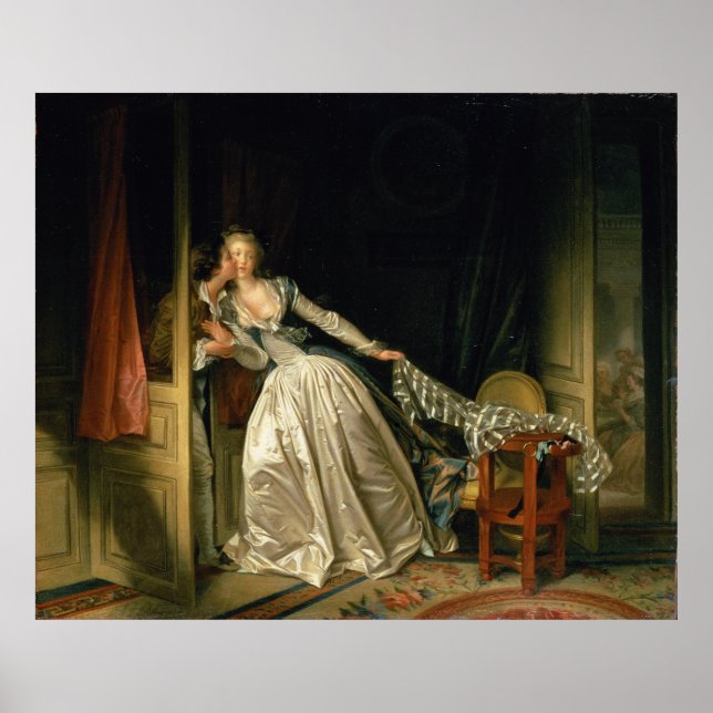 Póster El beso robado de Jean-Honoré Fragonard (Frente)