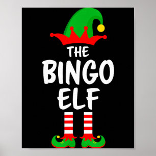 Póster El Bingo Elf Emparejando la Navidad Familiar