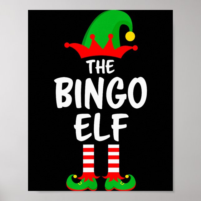 Póster El Bingo Elf Emparejando la Navidad Familiar  (Frente)