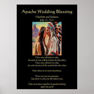Póster El Boda Apache Blessing Cheif se embarca en una nu
