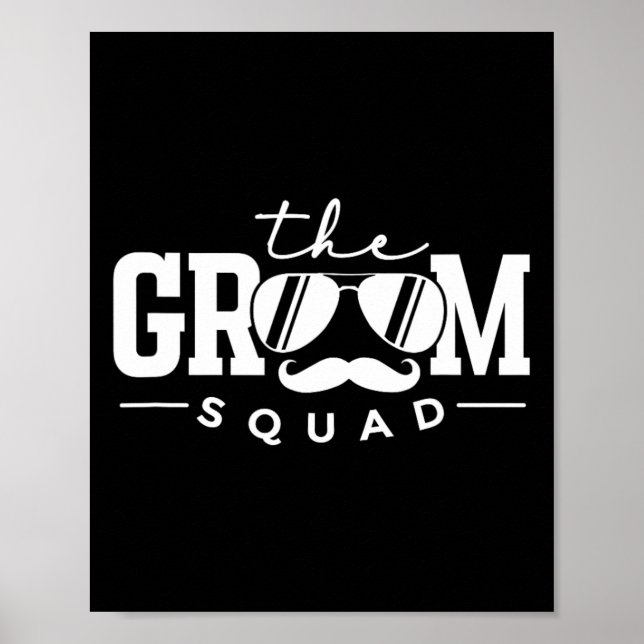 Póster El Boda Bacheller Party Gro del Escuadrón de Groom (Frente)