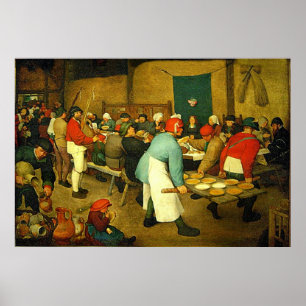 Póster El Boda campesino de Pieter Bruegel (1568)