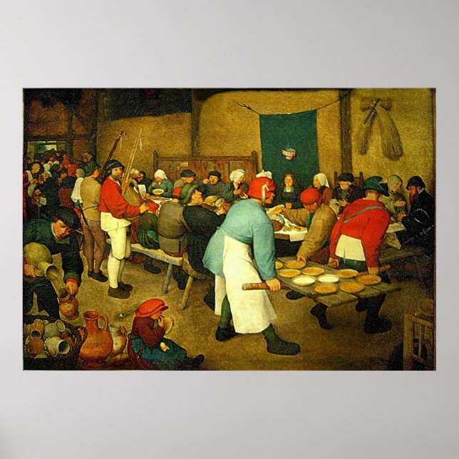 Póster El Boda campesino de Pieter Bruegel (1568) (Frente)