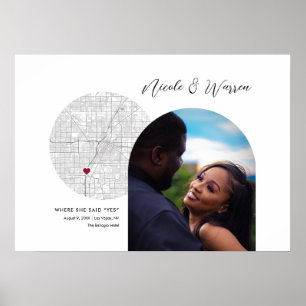 Póster El Boda de Mapa de Las Vegas - Regalo fotográfico
