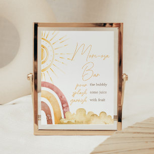 Póster El Boho viene el bar de la mamá de Baby Shower