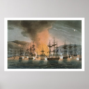 Póster El bombardeo de Argel, 27 de agosto de 1816, desde
