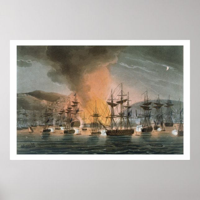 Póster El bombardeo de Argel, 27 de agosto de 1816, desde (Frente)