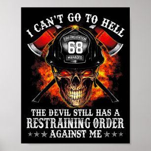 Póster El bombero que no puedo ir al infierno el diablo t