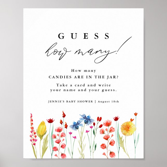 Póster El borde de las flores silvestres adivina cuántas  (Frente)