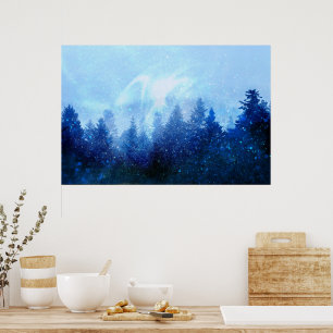 Póster El bosque despierta de la niebla