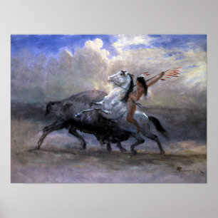 Póster El bosquejo de Albert Bierstadt para dura