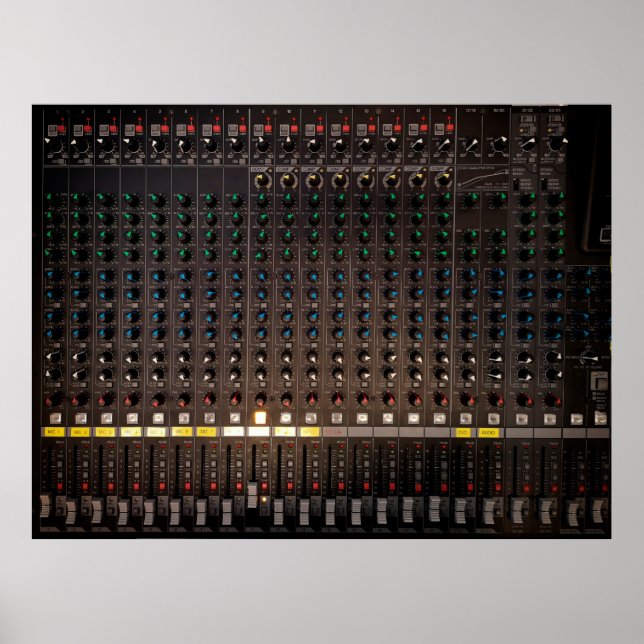 Póster El botón del mezclador de audio (Frente)