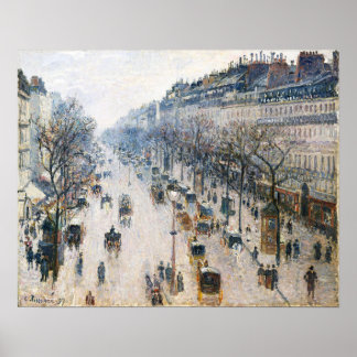 Póster El Boulevard Montmartre 1897 de Camille Pissarro