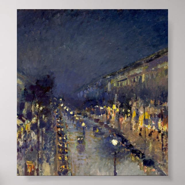 Póster El Boulevard Montmartre de noche (Frente)