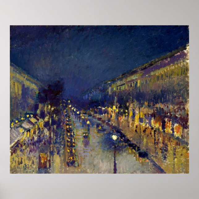 Póster El Boulevard Montmartre de noche (Frente)