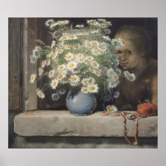 Póster El Bouquet de Margueritas, 1866 (Frente)