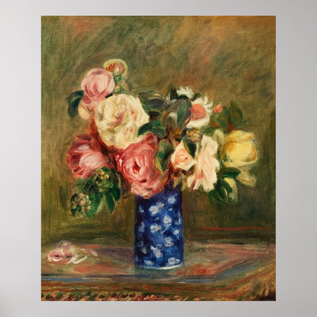 Póster El Bouquet de Rosas de Renoir (Frente)