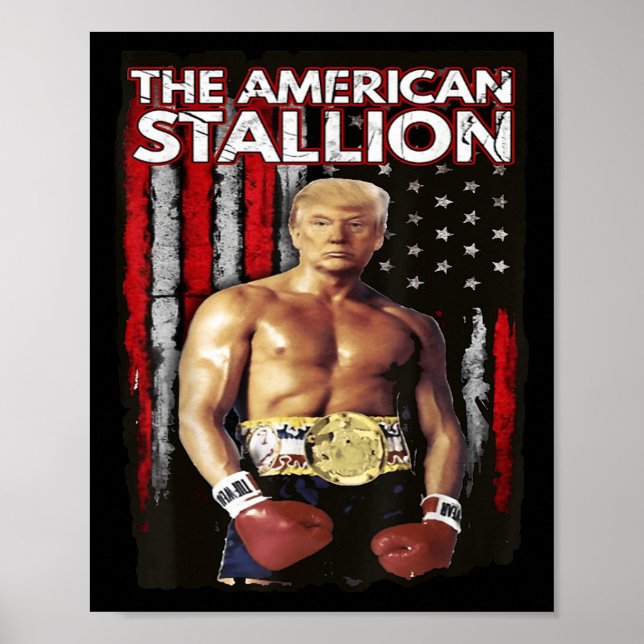 Póster El Boxeador de Estados Unidos Trump, el meme de Tr (Frente)