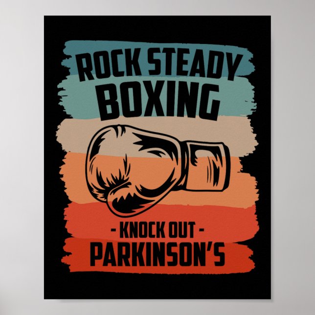 Póster El boxeo Rock Steady ayuda a inspirar a Parkinson (Frente)