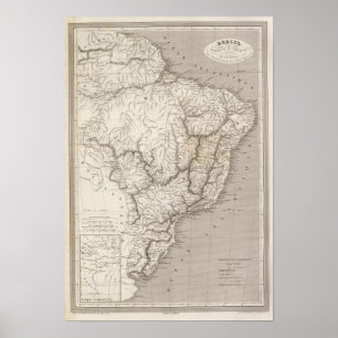 Póster El Brasil, Paraguay, y Uruguay