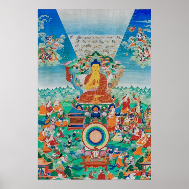 Póster El Buda Shakyamuni en el Monte Meru (Frente)