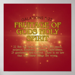 Póster EL BUEN GOG FRUTAJE DIOS Espíritu Santo