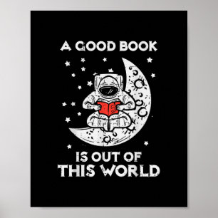 Póster El Buen Libro Está Fuera De Este Libro De La Luna