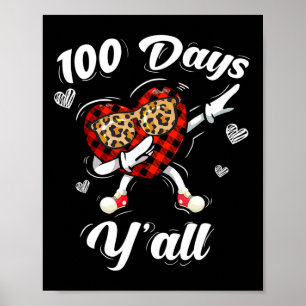 Póster El Búfalo Leopardo Tocó 100 Días De La Escuela