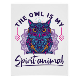 Póster El búho es mi animal espiritual