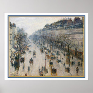 Póster "El bulevar Montmartre" por Camille Pissarro