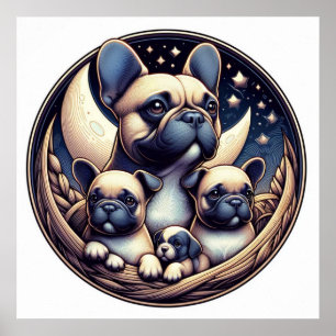 Póster El Bulldog francés, el perro compañero