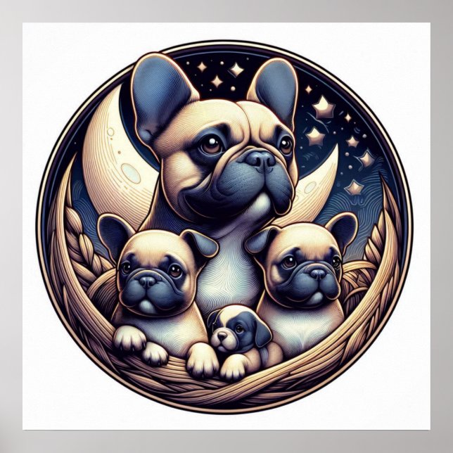 Póster El Bulldog francés, el perro compañero (Frente)