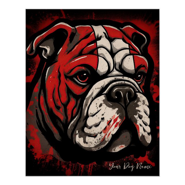 Póster El Bulldog, rojo y negro 003 - Ulises Dallaire (Anverso)