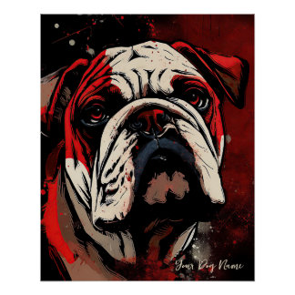 Póster El Bulldog, rojo y negro 004 - Ulises Dallaire