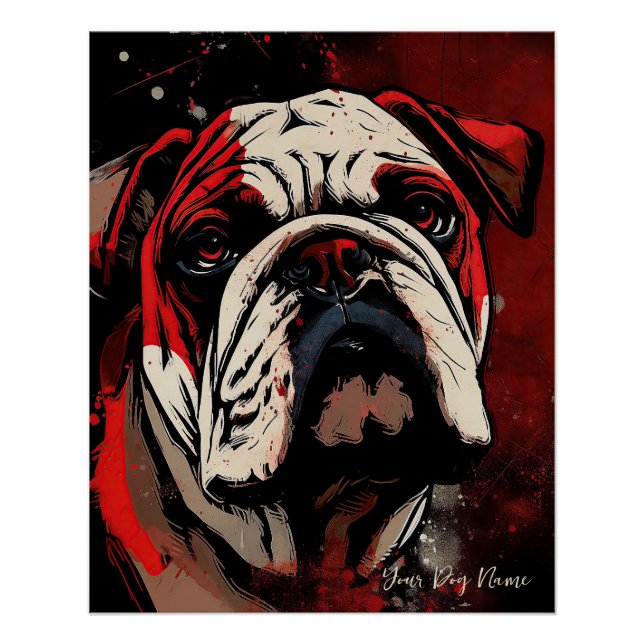 Póster El Bulldog, rojo y negro 004 - Ulises Dallaire (Anverso)