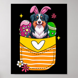 Póster El Bunny Pastor Australiano De Chocolate De Pascua