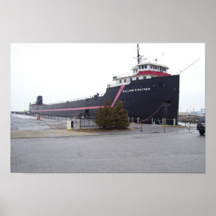 Póster El buque de vapor Guillermo G. Mather Poster