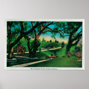 Póster El Busch hermoso GardensPasadena hundido, CA