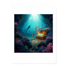 El buzo descubre un tesoro marino