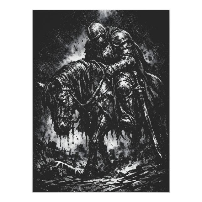 Póster El Caballero Caído por BurnsInHell (Anverso)