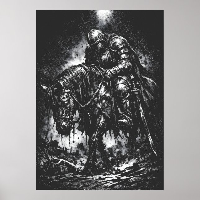 Póster El Caballero Caído por BurnsInHell (Frente)