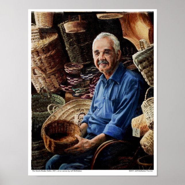 Póster El Caballero Vendedor De Cesta (Frente)