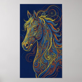 Póster El caballo azul