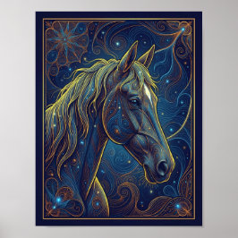 Póster El Caballo Azul Sueña