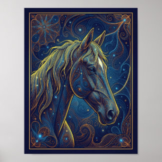 Póster El Caballo Azul Sueña