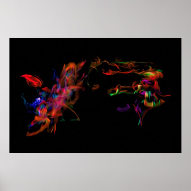 Póster El Caballo De Fuego Contra El Dragón Arcoiris (Frente)