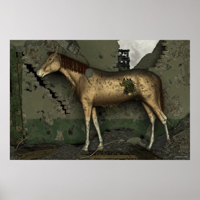 Póster El caballo de paja (Frente)